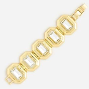 J.Crew Rectangle Faceted Crystal Bracelet New NWT